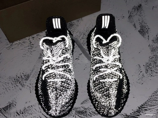 (Reflective) 350 V2 Yeezy Static FU9007 - Black Boost Adidas 0826